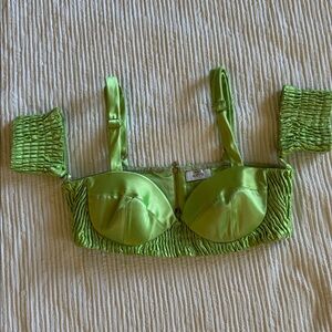 Aliette Women’s Designer Satin Bra Top sz 10 or L